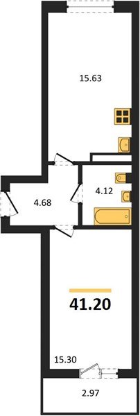 Фото №1: 1-комнатная квартира 41&nbsp;м², 5/18&nbsp;эт. - Краснодар, Прикубанский внутригородской округ, мкр. жилой комплекс Архитектор