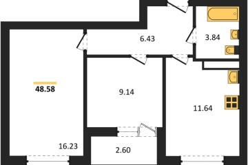 Фото №1: 2-комнатная квартира 48 м², 15/18 эт. - Краснодар, мкр. жилой комплекс Архитектор,