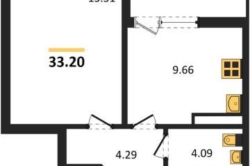 Фото №1: 1-комнатная квартира 33 м², 3/18 эт. - Краснодар, мкр. жилой комплекс Архитектор,
