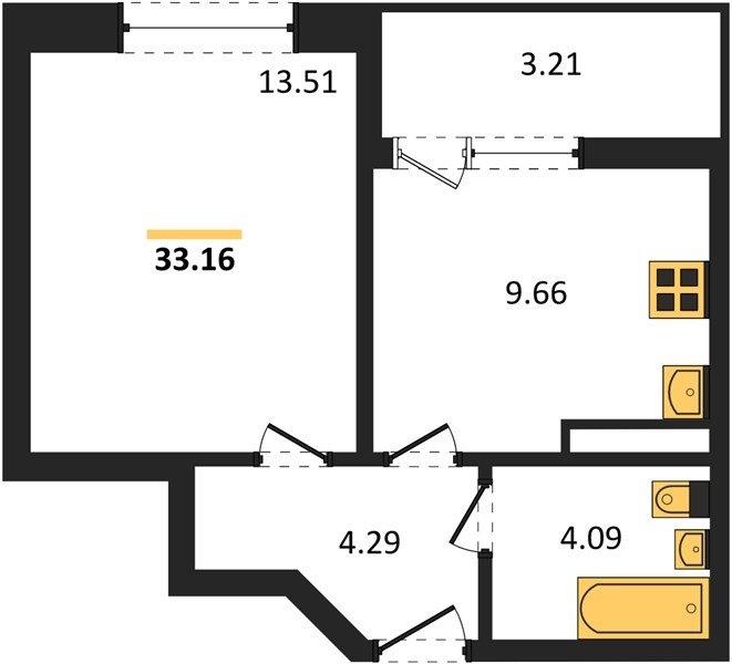 Фото №1: 1-комнатная квартира 33&nbsp;м², 9/18&nbsp;эт. - Краснодар, Прикубанский внутригородской округ, мкр. жилой комплекс Архитектор