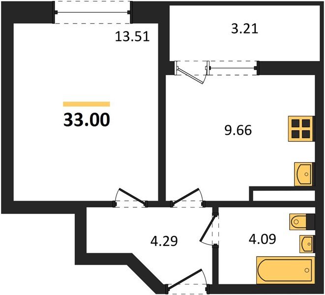 Фото №1: 1-комнатная квартира 33&nbsp;м², 17/18&nbsp;эт. - Краснодар, Прикубанский внутригородской округ, мкр. жилой комплекс Архитектор