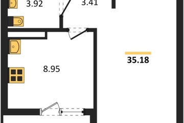 Фото №1: 1-комнатная квартира 34 м², 15/18 эт. - Краснодар, мкр. жилой комплекс Архитектор,
