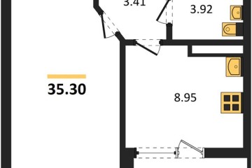 Фото №1: 1-комнатная квартира 35 м², 3/18 эт. - Краснодар, мкр. жилой комплекс Архитектор,