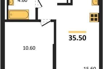 Фото №1: 1-комнатная квартира 35 м², 5/18 эт. - Краснодар, мкр. ЖК Грейд,