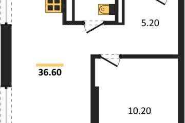 Фото №1: 1-комнатная квартира 36 м², 7/18 эт. - Краснодар, мкр. ЖК Грейд,