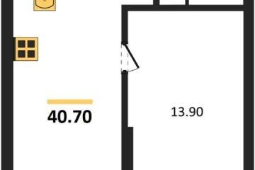 Фото №1: 1-комнатная квартира 40 м², 7/18 эт. - Краснодар, мкр. ЖК Грейд,