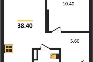 Фото №1: 1-комнатная квартира 38 м², 4/18 эт. - Краснодар, мкр. ЖК Грейд,