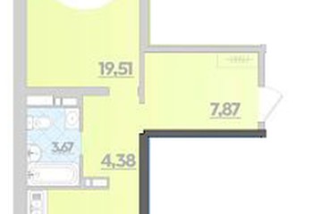 Фото №1: 1-комнатная квартира 47 м², 6/12 эт. - Майкоп, ул. Михайлова, 7