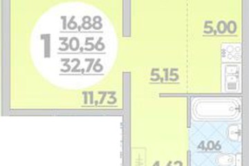 Фото №1: 1-комнатная квартира 32 м², 1/12 эт. - Майкоп, ул. Михайлова, 7