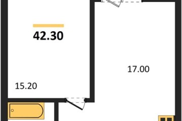 Фото №1: 1-комнатная квартира 42 м², 5/16 эт. - Яблоновский, мкр. ЖК Мегасити,