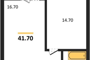 Фото №1: 1-комнатная квартира 41 м², 9/16 эт. - Яблоновский, мкр. ЖК Мегасити,