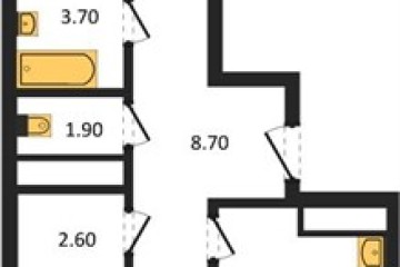Фото №1: 2-комнатная квартира 65 м², 9/16 эт. - Яблоновский, мкр. ЖК Мегасити,
