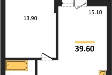 Фото №1: 1-комнатная квартира 39 м², 6/16 эт. - Яблоновский, мкр. ЖК Мегасити,