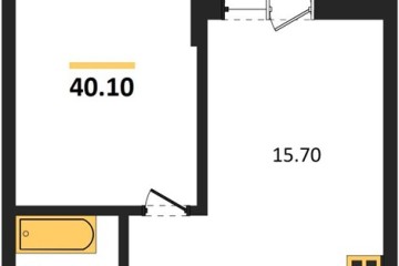 Фото №1: 1-комнатная квартира 40 м², 16/16 эт. - Яблоновский, мкр. ЖК Мегасити,