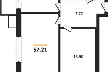 Фото №1: 2-комнатная квартира 60 м², 7/18 эт. - Знаменский, мкр. Родные Просторы,