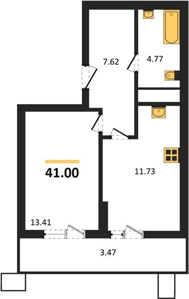 Фото №1: 1-комнатная квартира 45&nbsp;м², 6/18&nbsp;эт. - Знаменский, Карасунский внутригородской округ, мкр. Родные Просторы