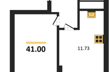 Фото №1: 1-комнатная квартира 45 м², 14/18 эт. - Знаменский, мкр. Родные Просторы,