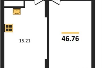 Фото №1: 1-комнатная квартира 51 м², 10/18 эт. - Знаменский, мкр. Родные Просторы,