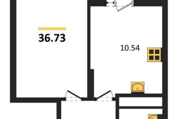 Фото №1: 1-комнатная квартира 39 м², 11/18 эт. - Знаменский, мкр. Родные Просторы,