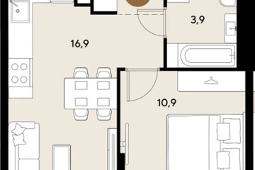 Фото №1: 1-комнатная квартира 35 м², 7/18 эт. - Краснодар, мкр. ЖК Грейд,