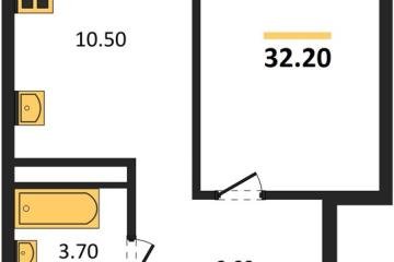 Фото №1: 1-комнатная квартира 32 м², 7/18 эт. - Краснодар, мкр. ЖК Грейд,