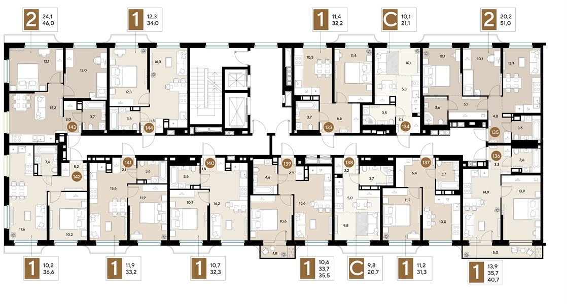 Фото №8: 1-комнатная квартира 40&nbsp;м², 3/18&nbsp;эт. - Краснодар, Прикубанский внутригородской округ, мкр. ЖК Грейд