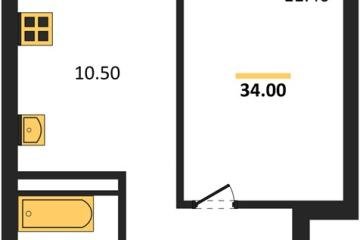 Фото №1: 1-комнатная квартира 34 м², 8/18 эт. - Краснодар, мкр. ЖК Грейд,