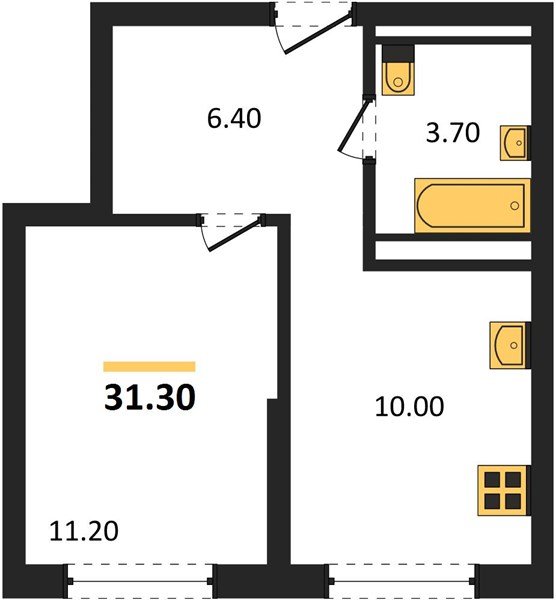 Фото №1: 1-комнатная квартира 31&nbsp;м², 9/18&nbsp;эт. - Краснодар, Прикубанский внутригородской округ, мкр. ЖК Грейд
