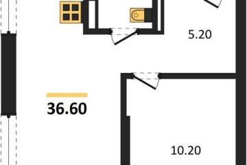 Фото №1: 1-комнатная квартира 36 м², 9/18 эт. - Краснодар, мкр. ЖК Грейд,