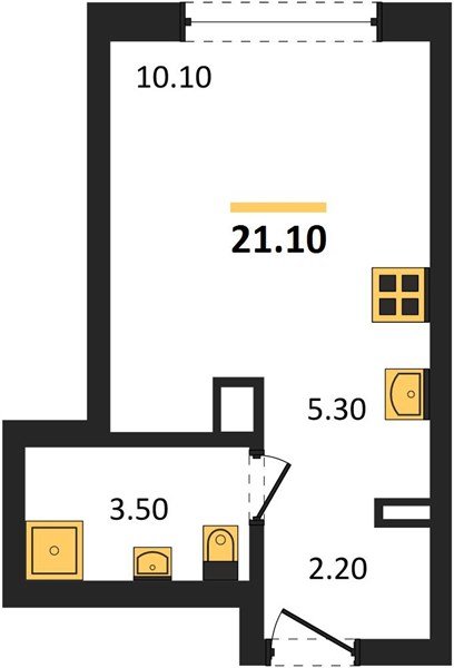 Фото №1: Студия 21&nbsp;м², 17/18&nbsp;эт. - Краснодар, Прикубанский внутригородской округ, мкр. ЖК Грейд