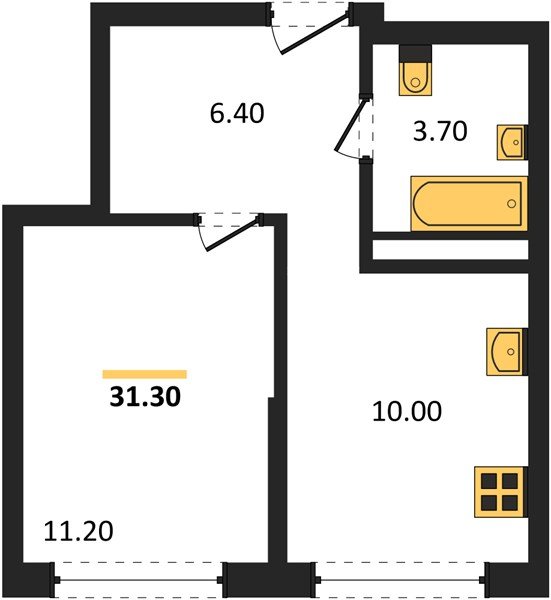 Фото №1: 1-комнатная квартира 31&nbsp;м², 17/18&nbsp;эт. - Краснодар, Прикубанский внутригородской округ, мкр. ЖК Грейд
