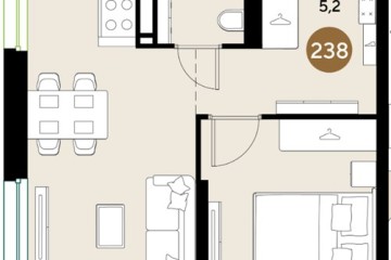 Фото №1: 1-комнатная квартира 36 м², 13/18 эт. - Краснодар, мкр. ЖК Грейд,