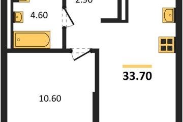 Фото №1: 1-комнатная квартира 33 м², 12/18 эт. - Краснодар, мкр. ЖК Грейд,