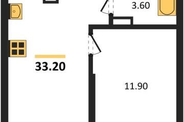 Фото №1: 1-комнатная квартира 33 м², 14/18 эт. - Краснодар, мкр. ЖК Грейд,