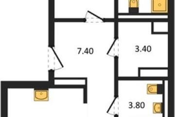 Фото №1: 2-комнатная квартира 68 м², 9/18 эт. - Краснодар, мкр. ЖК Грейд,