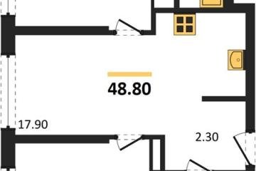 Фото №1: 2-комнатная квартира 48 м², 9/18 эт. - Краснодар, мкр. ЖК Грейд,