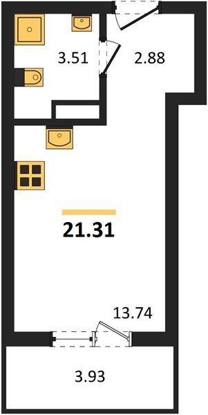 Фото №1: Студия 21&nbsp;м², 6/18&nbsp;эт. - Краснодар, Прикубанский внутригородской округ, мкр. ЖК Тёплые Края, ул. имени Леона Орбели, 9