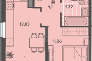 Фото №1: 1-комнатная квартира 36 м², 7/18 эт. - Краснодар, мкр. ЖК Тёплые Края, ул. имени Леона Орбели, 9