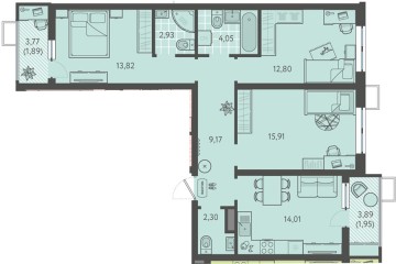 Фото №1: 3-комнатная квартира 78 м², 8/18 эт. - Краснодар, мкр. ЖК Тёплые Края, ул. имени Леона Орбели, 9