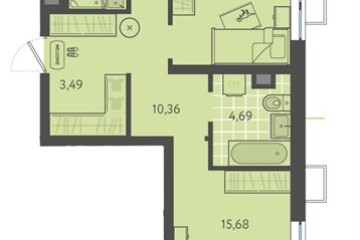 Фото №1: 2-комнатная квартира 66 м², 3/18 эт. - Краснодар, мкр. ЖК Тёплые Края, ул. имени Леона Орбели, 9