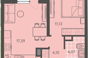 Фото №1: 1-комнатная квартира 38 м², 3/18 эт. - Краснодар, мкр. ЖК Тёплые Края, ул. имени Леона Орбели, 9
