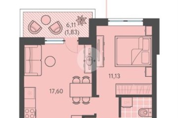 Фото №1: 1-комнатная квартира 39 м², 1/18 эт. - Краснодар, мкр. ЖК Тёплые Края, ул. имени Леона Орбели, 9