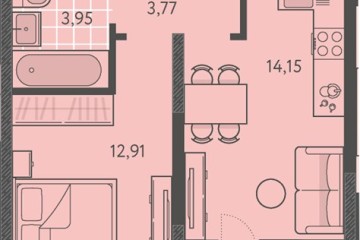 Фото №1: 1-комнатная квартира 36 м², 16/18 эт. - Краснодар, мкр. ЖК Тёплые Края, ул. имени Леона Орбели, 9