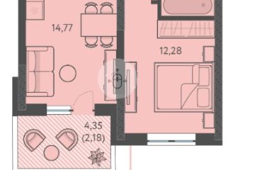 Фото №1: 1-комнатная квартира 37 м², 1/18 эт. - Краснодар, мкр. ЖК Тёплые Края, ул. имени Леона Орбели, 9