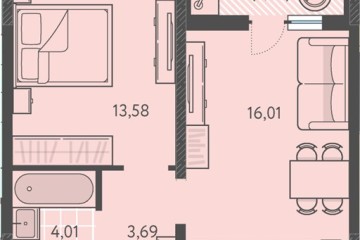 Фото №1: 1-комнатная квартира 39 м², 17/18 эт. - Краснодар, мкр. ЖК Тёплые Края,