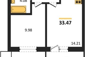 Фото №1: 1-комнатная квартира 33 м², 3/18 эт. - Краснодар, мкр. ЖК Тёплые Края,