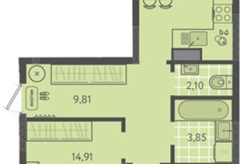 Фото №1: 2-комнатная квартира 60 м², 6/18 эт. - Краснодар, мкр. ЖК Тёплые Края,
