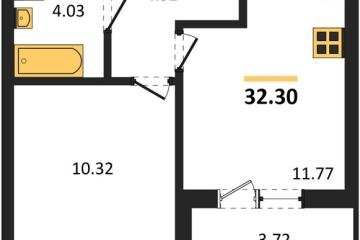 Фото №1: 1-комнатная квартира 32 м², 3/18 эт. - Краснодар, мкр. ЖК Тёплые Края,