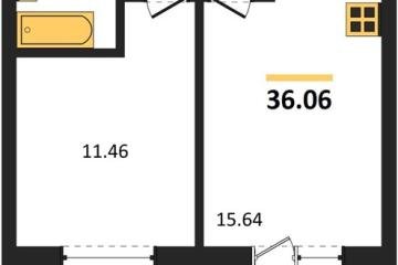 Фото №1: 1-комнатная квартира 36 м², 6/18 эт. - Краснодар, мкр. ЖК Тёплые Края,