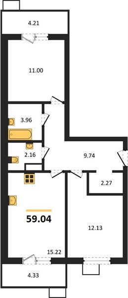 Фото №1: 2-комнатная квартира 59&nbsp;м², 3/18&nbsp;эт. - Краснодар, Прикубанский внутригородской округ, мкр. ЖК Тёплые Края